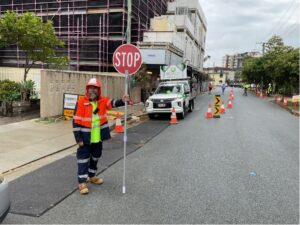 Get Directed traffic controller managing road access for civil works in SEQ