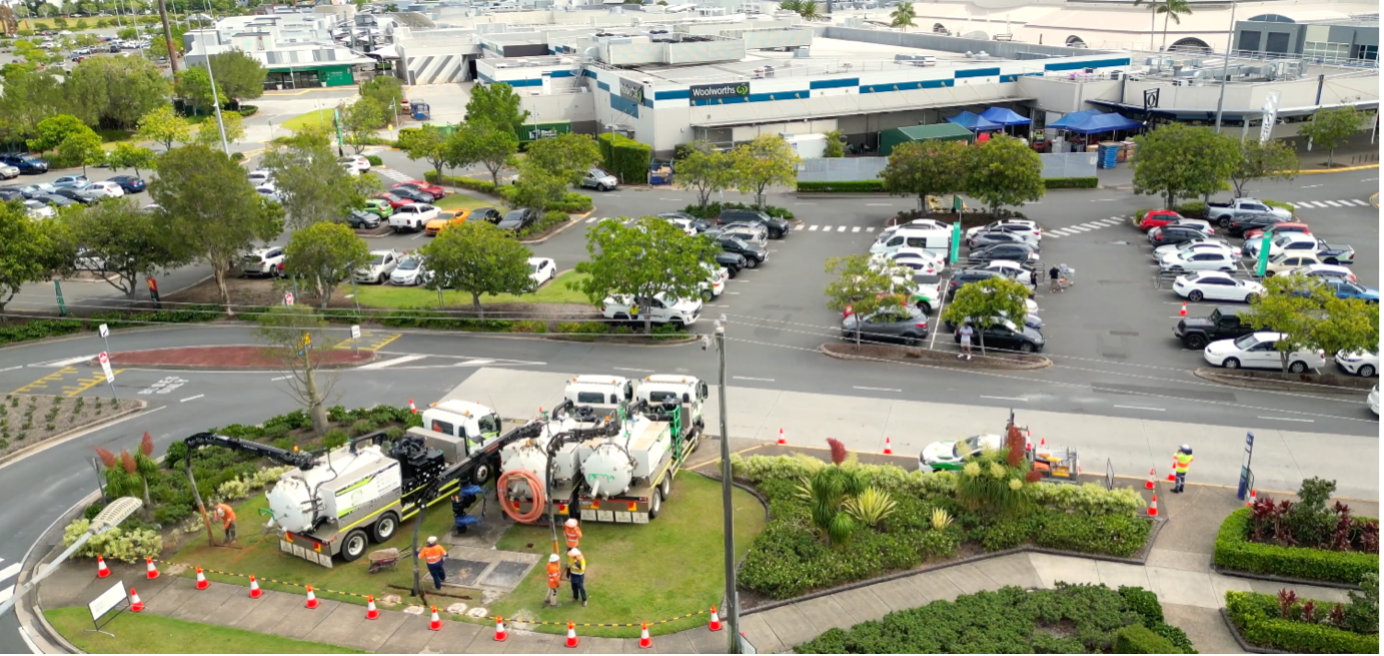 Get Vacced vac trucks completing vacuum excavation at an SEQ commercial site